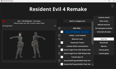 Use Ada Wong mods in Seperate Ways and Merce