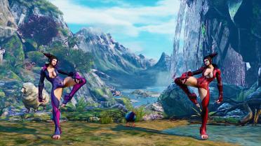 Juri Cleavage Eyes Legs