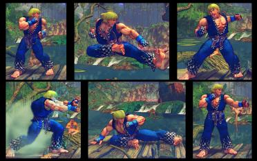 Blue with Checkerboard Pattern