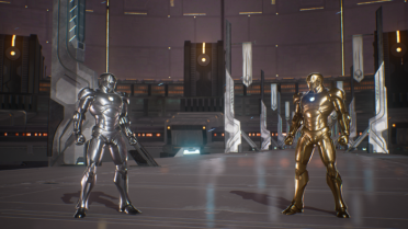 Silver and Gold Iron Man