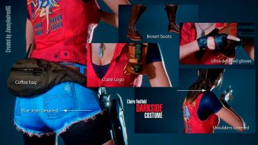 Claire Redfield Darkside Costume-Tank Top