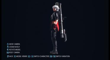 Lady in red and black