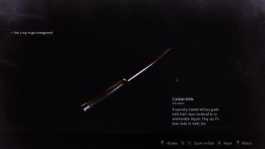 Black knife and black scabbard