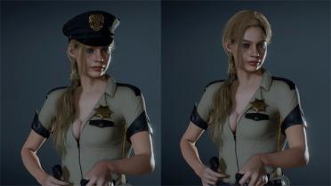 Claire Sexy Sheriff MODs with cap and without cap
