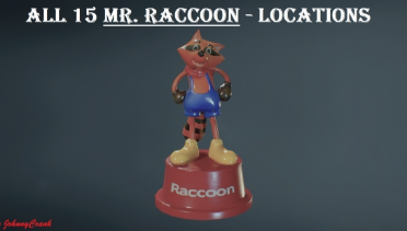 Locations of all 15 raccoon dolls