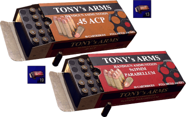 TONY's ARMS pistol ammunition reprint