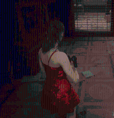 Claire's skirt with physical effects