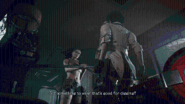 Lady and Trish in clothes