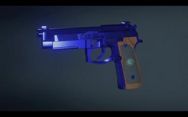 Various color changes of the samurai blade