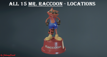 Locations of all 15 raccoon dolls