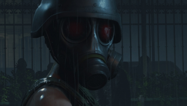 Claire military gas mask