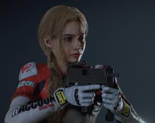 Annet’s hair replaces all of Claire’s clothing (modular)