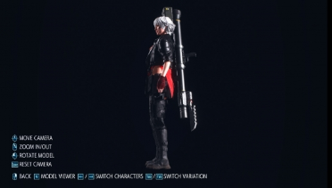 Lady in red and black