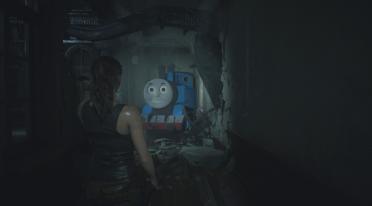 Thomas The Tank Engine over MR X (Thomas replaces the tyrant)