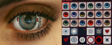 Rogue's eyes and makeover details