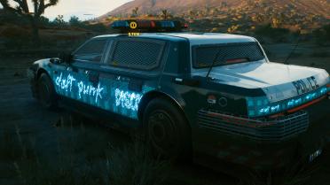 Daft Punk police car and license plate
