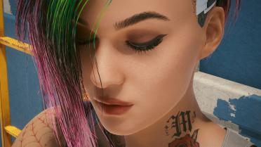 Judy's face is beautified-4K skin tone makeup and eyebrows