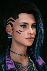 Indy's subtle face tattoo