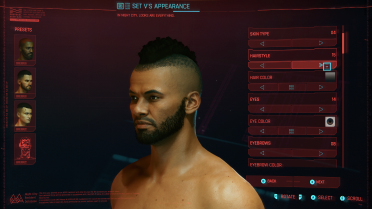 Men's V new hairstyles and modifications