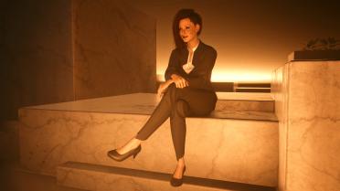 Ferret's posture and expression