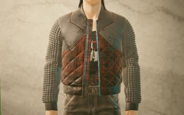 Men's V nail sleeve coat