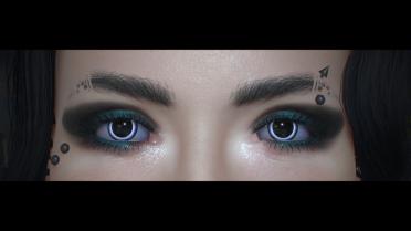 Kala's artistic eyebrows