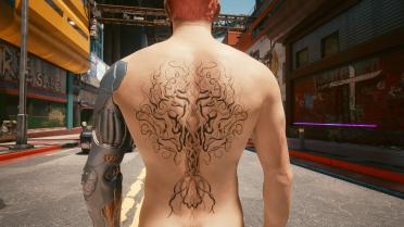 Yggdrasil and DNA chain tattoo