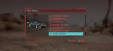 All player vehicles