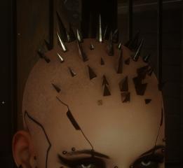Metal spikes-hair-and metal caps for FemV