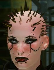 Metal spikes-hair-and metal caps for FemV