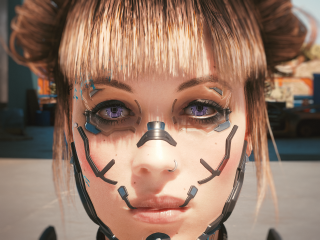 Subtle cyborg eyes