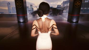 Hanako's chopsticks plate hair