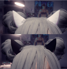 Cute ears of female V