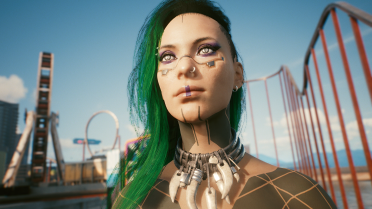 Face Blackwork Tattoo