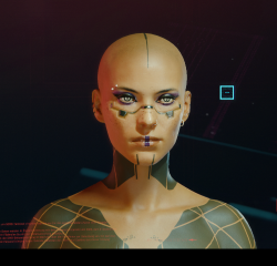 Face Blackwork Tattoo