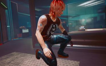 V-shaped men's high heels