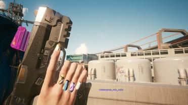 Female V nail texture