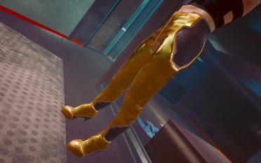 V-shaped men's high heels