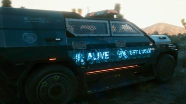 Daft Punk police car and license plate