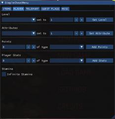 Simple cheat menu and hotkey