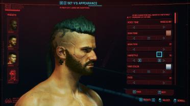 V hairstyle-shaved ponytail