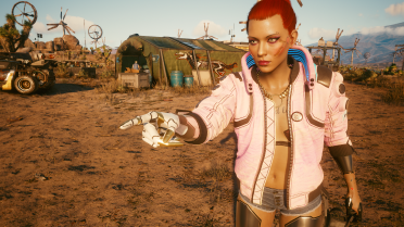 Alt's cyberware palm and Evelyn's golden fingertips