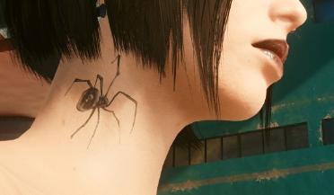 Saints Row's Spider Neck Tattoo