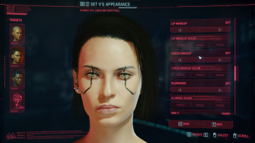 Female V's 4k skin tone and body