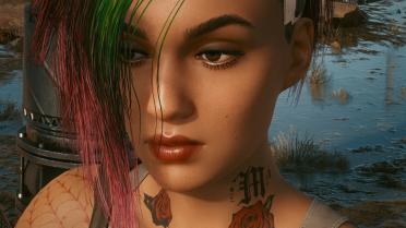 Judy's face is beautified-4K skin tone makeup and eyebrows