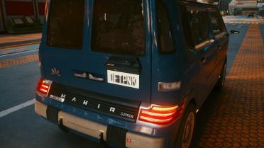 Daft Punk police car and license plate