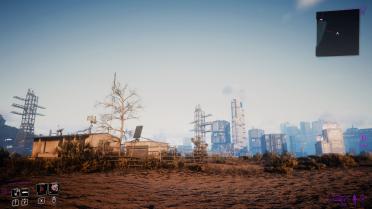 Desert city smog shadow