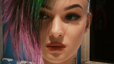 Judy's face is beautified-4K skin tone makeup and eyebrows