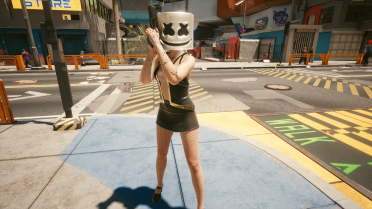 Marshmello multicolor helmet