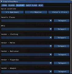 Simple cheat menu and hotkey